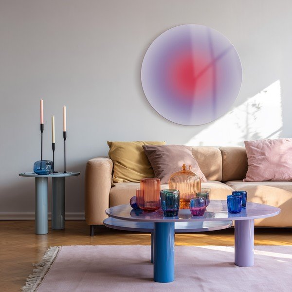 Szklany obraz drukowany ø 70 cm Halo – Styler-image-2