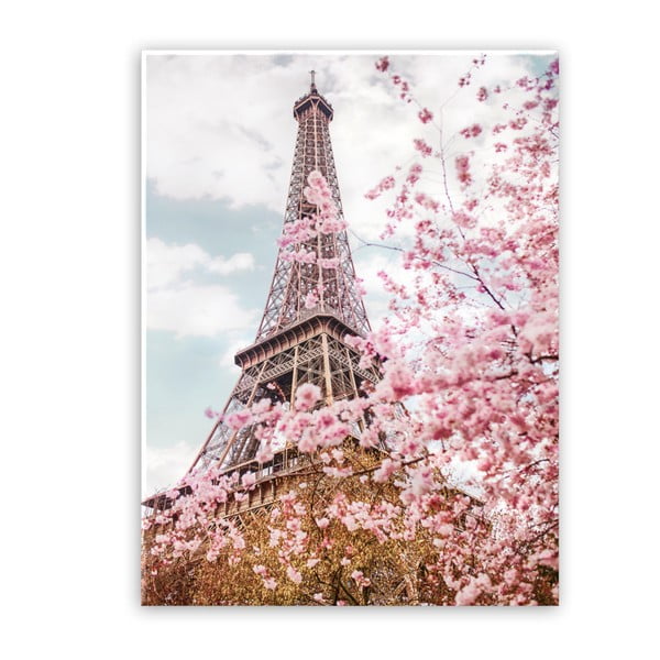 Obraz Styler Glasspik Romantic Eiffel, 70x100 cm