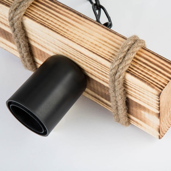 Czarno-naturalna lampa sufitowa 10x20 cm – Squid Lighting-image-1