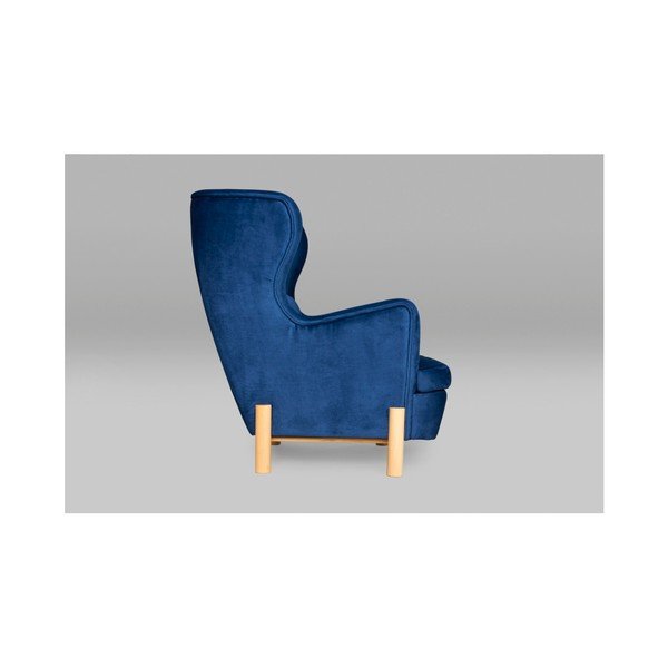 Ciemnoniebieski fotel uszak SKANDICA Ingrid Navy Blue-image-1