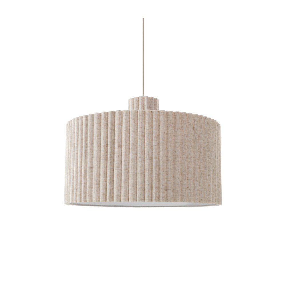 Beżowa lniana lampa wisząca ø 60 cm Alina – Jotex
