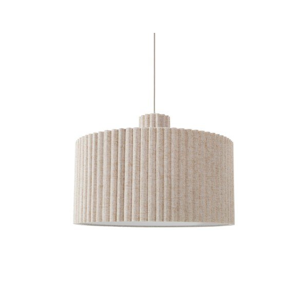 Beżowa lniana lampa wisząca ø 60 cm Alina – Jotex
