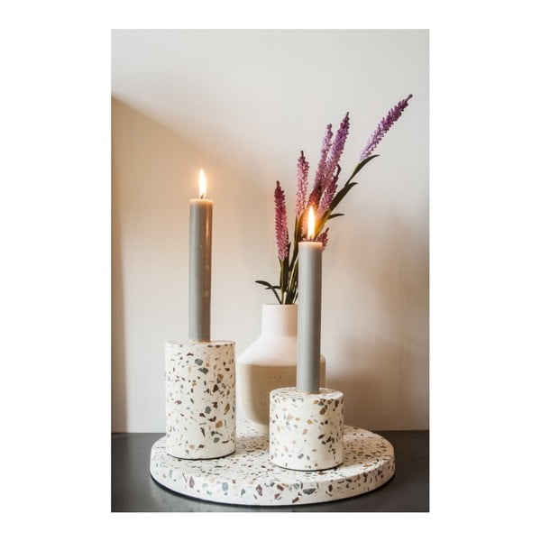 Ręcznie wykonany świecznik PT LIVING Terrazzo Trois, wys. 7,5 cm-image-4