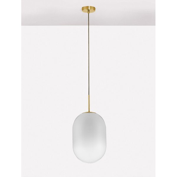 Biała/w kolorze złota szklana lampa wisząca ø 24 cm Chrysi – Nova Luce-image-4