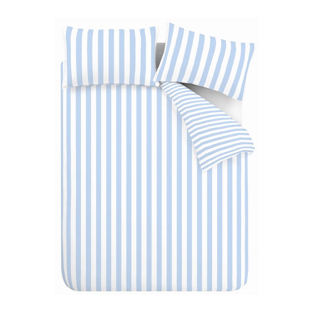 Biało-niebieska pościel dwuosobowa 3-częściowa 200x200 cm Stripe Tease – Sassy B
