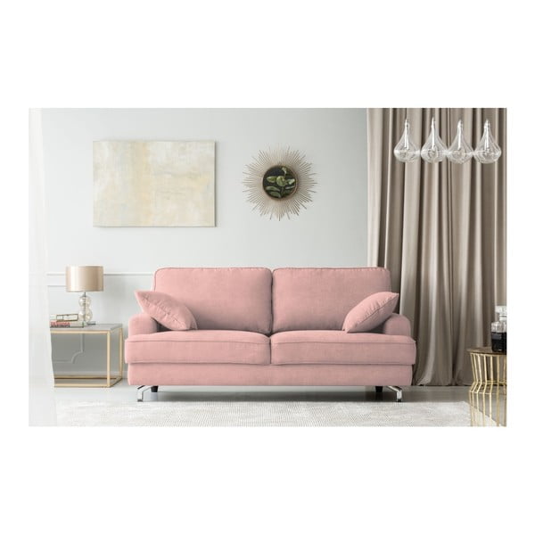 Różowa sofa dwuosobowa Kooko Home Rumba-image-1