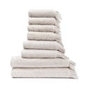 Zestaw 8 kremowych ręczników ze 100% bawełny Bonami Selection