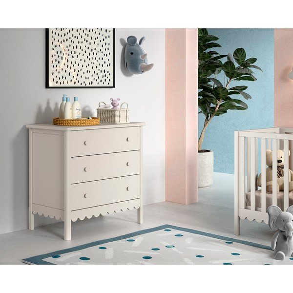 Beżowa komoda dziecięca 89x90x55 cm Swingo – Vipack-image-1