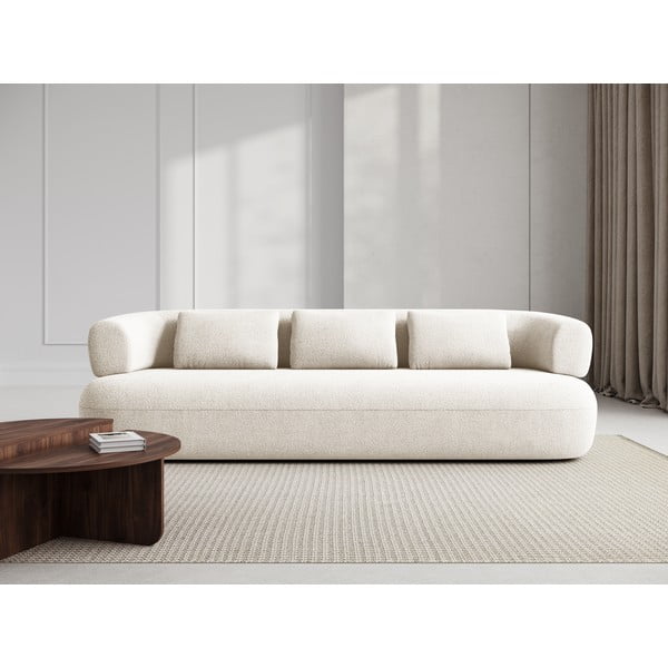 Beżowa sofa z materiału bouclé 226 cm Jenny – Micadoni Home-image-1