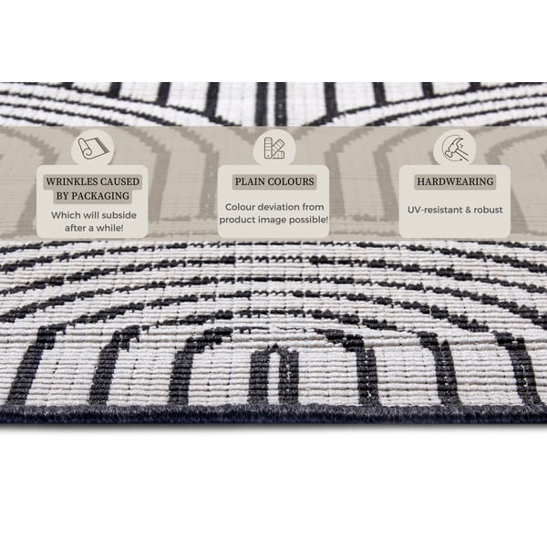 Czarno-biały dywan odpowiedni na zewnątrz 120x170 cm Pangli Black – Hanse Home-image-4