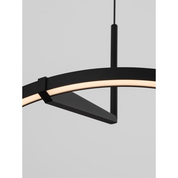 Aluminiowa lampa wisząca LED ze ściemniaczem w kolorze matowej czerni ø 60 cm Tilia – Nova Luce-image-2