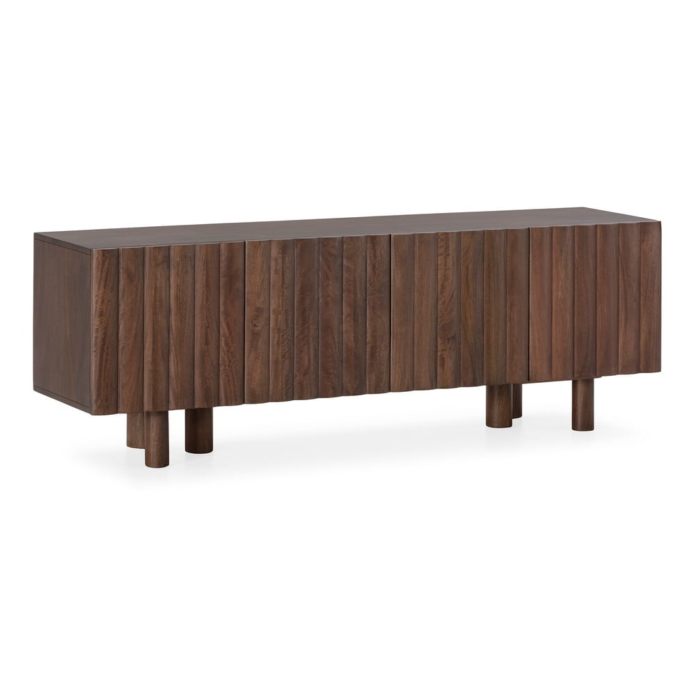 Brązowa szafka pod TV z litego drewna mango 160x55x40 cm Tamira – MOME (zdjęcie 3)