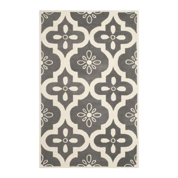 Szary dywan wełniany Safavieh Jessie, 243x152 cm