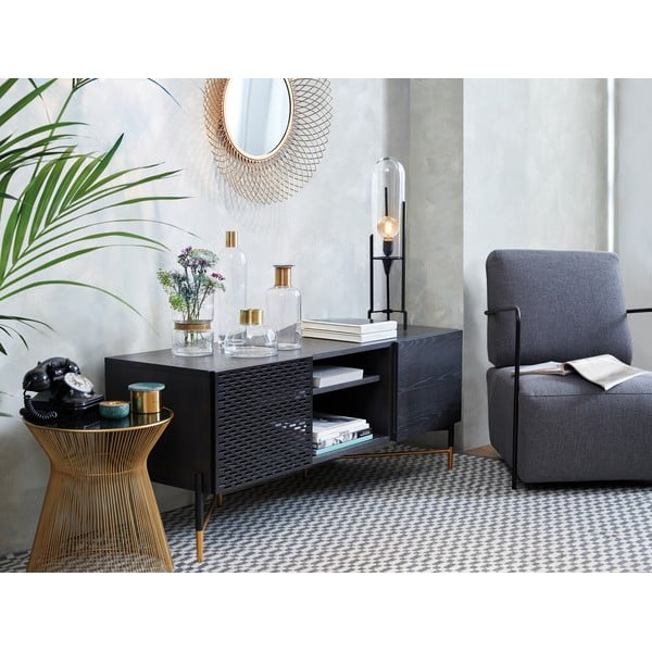 Okrągły stolik ze szklanym blatem ø 40 cm Jolene – Kave Home-image-4