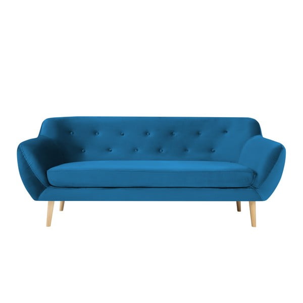 Niebieska sofa 3-osobowa Mazzini Sofas Amelie