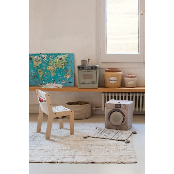 Kremowy bawełniany dywan tkany ręcznie odpowiedni do prania 120x160 cm Mosaic – Lorena Canals-image-4