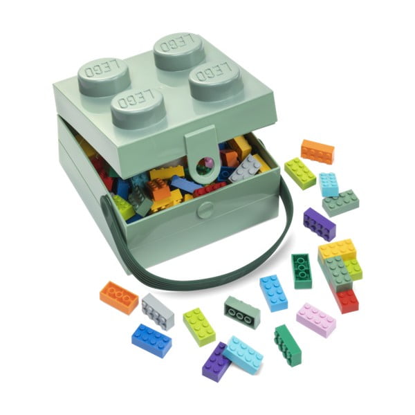 Jasnozielony pojemnik z uchwytem LEGO®-image-2