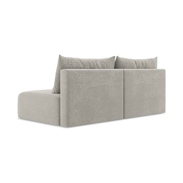 Jasnoszara rozkładana/ze schowkiem sofa 216 cm Kalena – Makamii-image-3