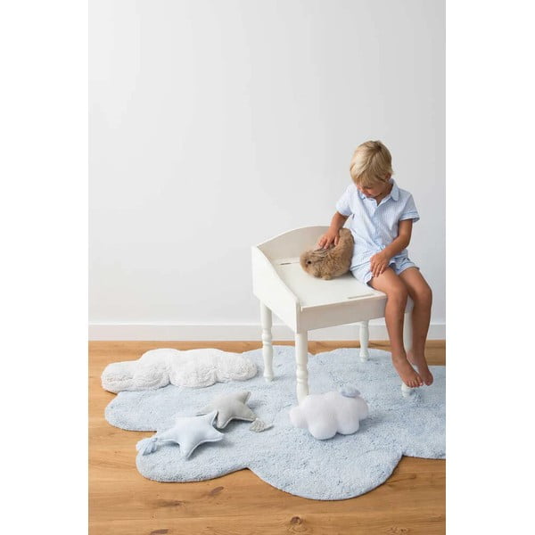 Jasnoniebieski bawełniany dywan dziecięcy tkany ręcznie odpowiedni do prania 70x100 cm Mini Dream – Lorena Canals-image-4