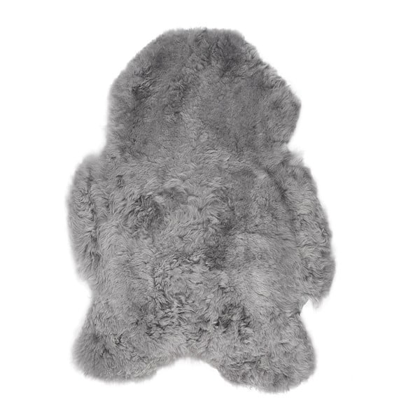 Jasnoszary futerko z owczej skóry z krótkim włosiem Arctic Fur Lina, 90x60 cm