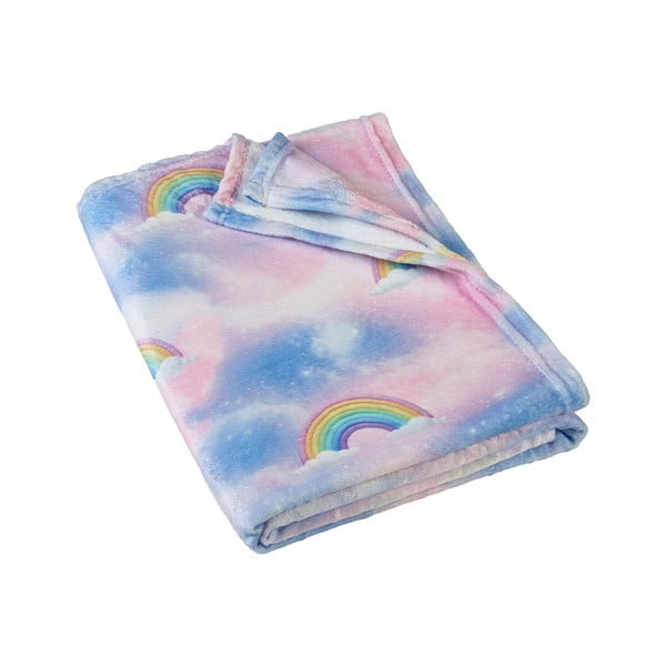 Niebiesko-różowy koc dziecięcy z mikropluszu 130x170 cm Candy Unicorn – Catherine Lansfield
