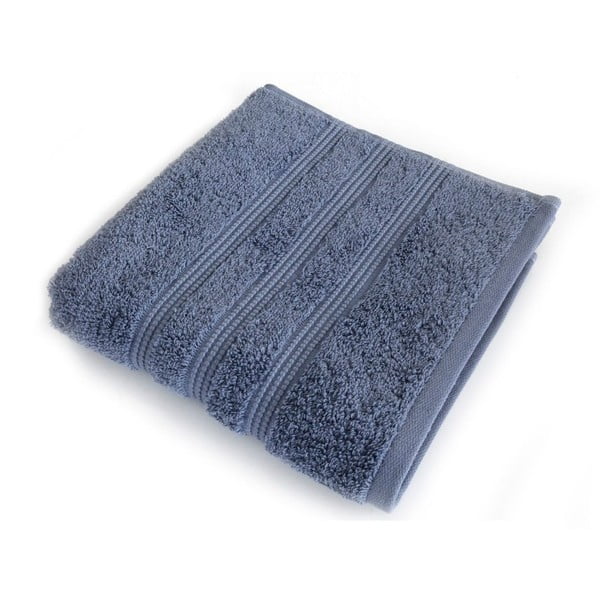 Niebieski ręcznik z czesanej bawełny Irya Home Classic, 50x90 cm