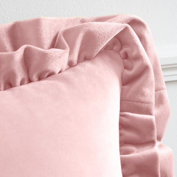 Aksamitna poduszka dekoracyjna 43x43 cm Velvet Double Frill – Catherine Lansfield-image-2