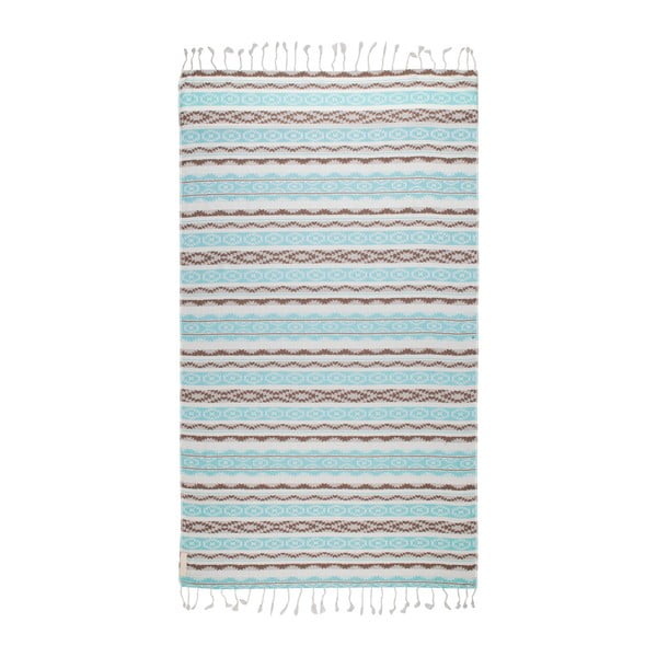 Miętowy ręcznik hammam Begonville Heritage, 180x95 cm