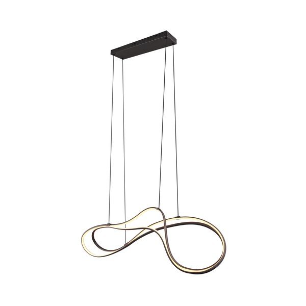 Czarna lampa wisząca LED z metalowym kloszem Nala – Trio Select-image-4