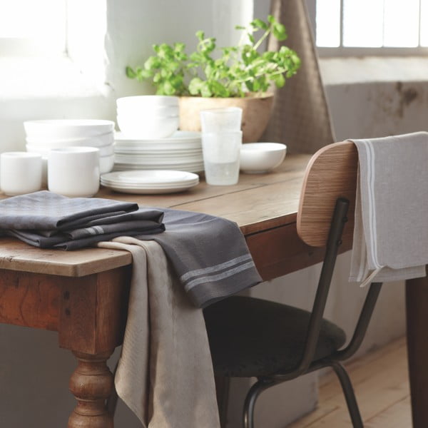 Grafitowy obrus Walra Streifen, 145x250 cm-image-1