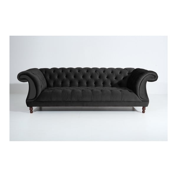 Czarna sofa Max Winzer Ivette, 253 cm