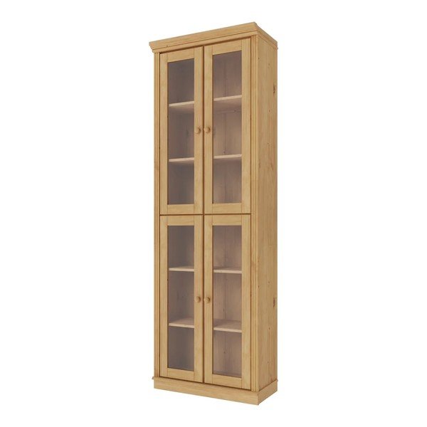 Witryna z litego drewna sosnowego w jasnym naturalnym kolorze 74x223x37 cm Anita – Støraa-image-3