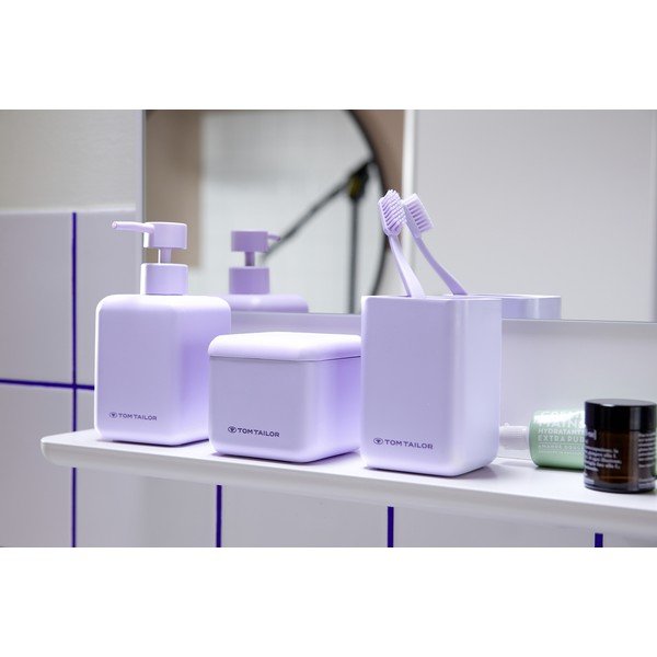 Fioletowy kubek na szczoteczki do zębów z żywicy polimerowej Tom Tailor T-Rounded – Wenko-image-1