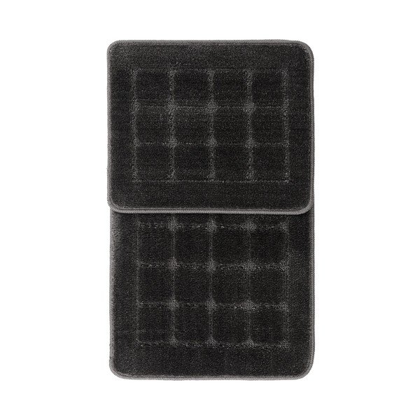 Antracytowe dywaniki łazienkowe zestaw 2 szt. 50x80 cm Kareli – Foutastic-image-2