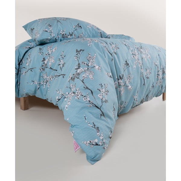 Niebieska pościel dwuosobowa z bawełny renforcé 240x220 cm Blue Floral – Mila Home Luxury-image-3