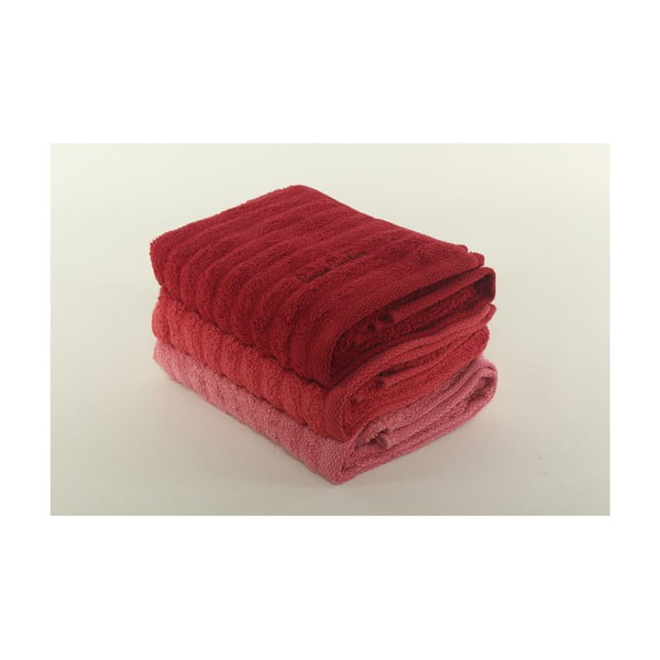 Komplet 3 ręczników Pierre Cardin Tomato, 50x90 cm