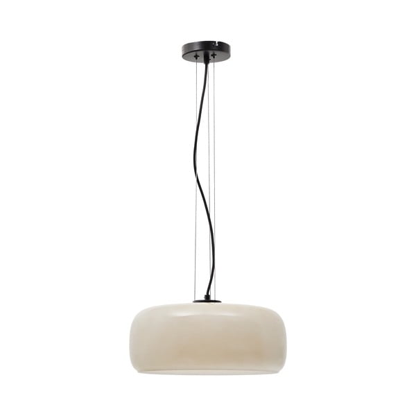 Szarobeżowa lampa wisząca LED ze szklanym kloszem ø 38 cm Reig – Kave Home