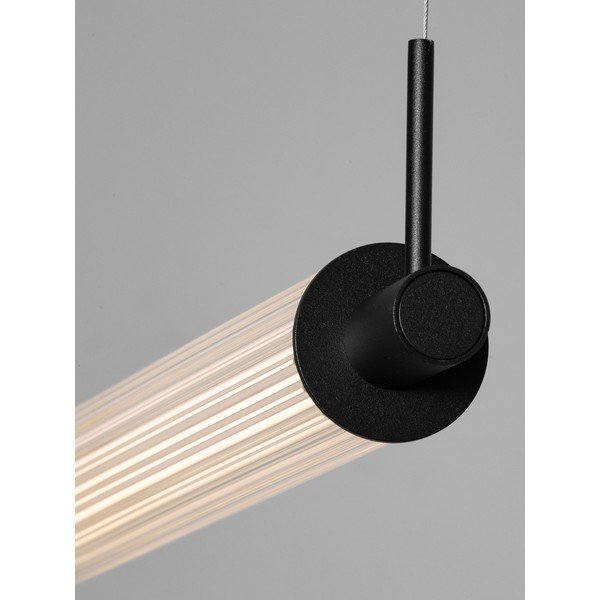 Aluminiowa lampa wisząca LED ze ściemniaczem w kolorze matowej czerni ze szklanym kloszem Glovia – Nova Luce-image-2