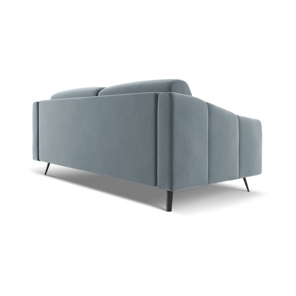 Jasnoniebieska aksamitna sofa 202 cm Nalu – Makamii-image-4