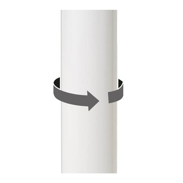 Białe hokery z imitacji skóry z regulowaną wysokością zestaw 2 szt. (wysokość siedziska 72 cm) – Casa Selección-image-4