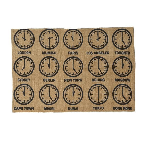Dywan bawełniany Clock, 60x90 cm