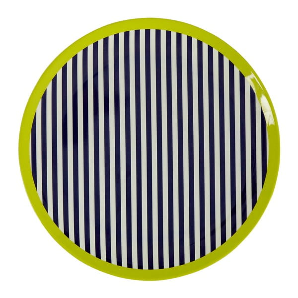 Czarno-biały talerz w paski Premier Housewares Mimo, ⌀ 20 cm