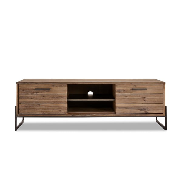 Brązowa szafka pod TV z litego drewna Furnhouse Mallorca