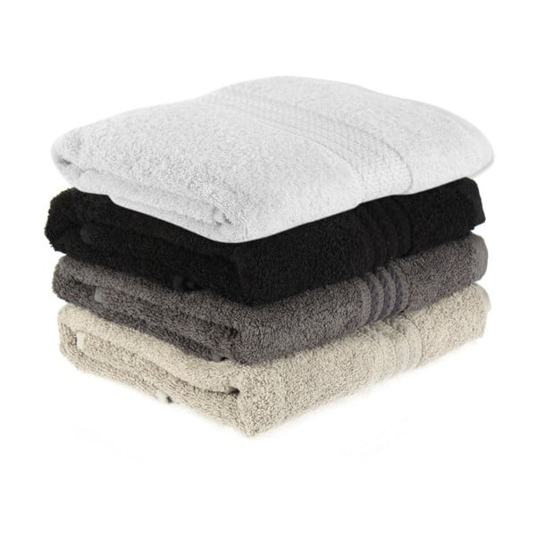 Zestaw 4 ręczników bawełnianych Foutastic Shadow, 50x90 cm-image-1