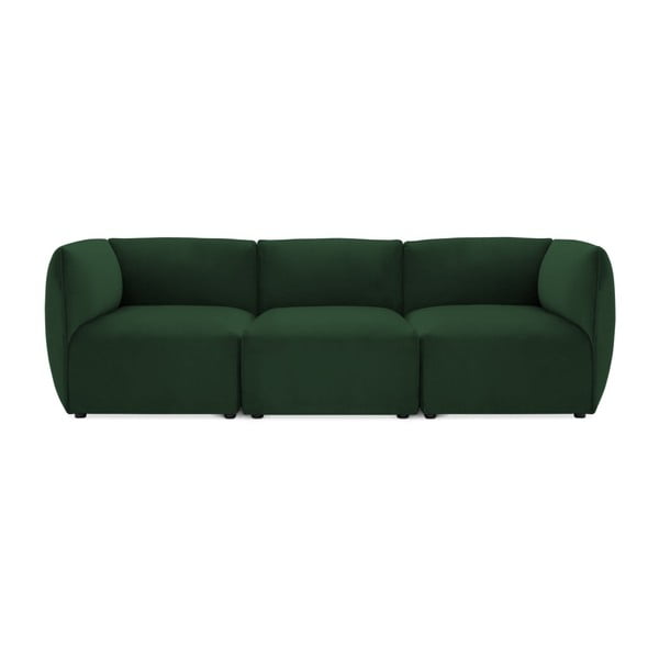 Malachitowa 3-osobowa sofa modułowa Vivonita Velvet Cube