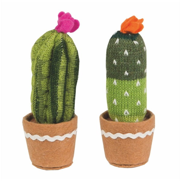 Zestaw 2 kaktusów dekoracyjnych z materiału dekorací Sass & Belle Cactus Tall