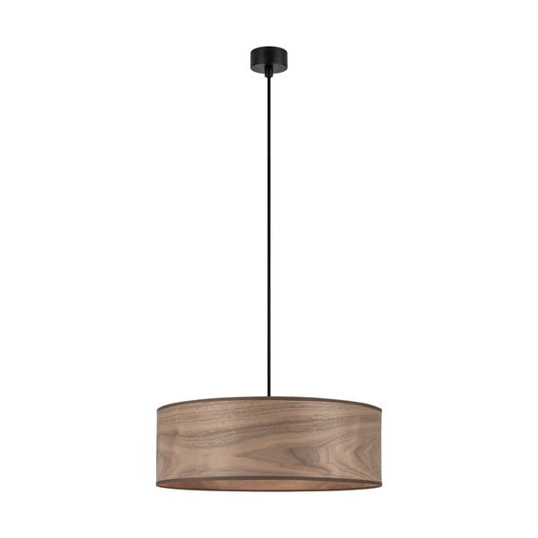 Lampa wisząca z kloszem z forniru orzechowego Sotto Luce TSURI XL, ø 45 cm-image-1