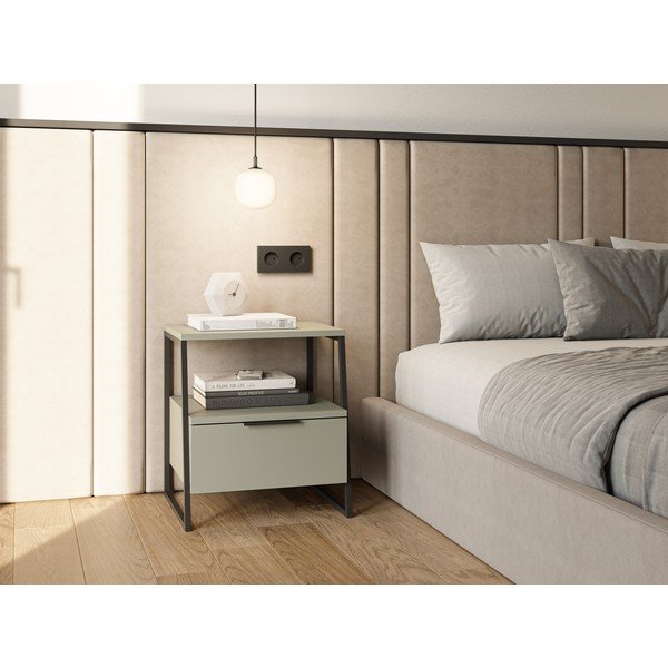 Zielonoszara szafka nocna Velia – Marckeric-image-1