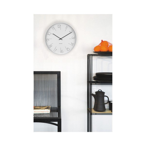Biały zegar Present Time Elegant-image-2