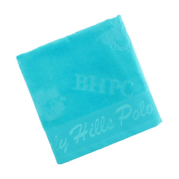 Turkusowy bawełniany ręcznik BHPC Velvet, 50x100 cm